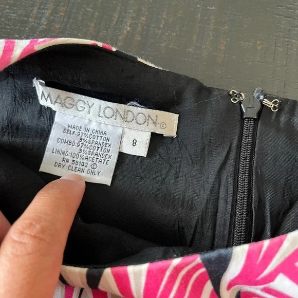 Maggy London Cotton Dress SZ 8 - Picture 2 of 8